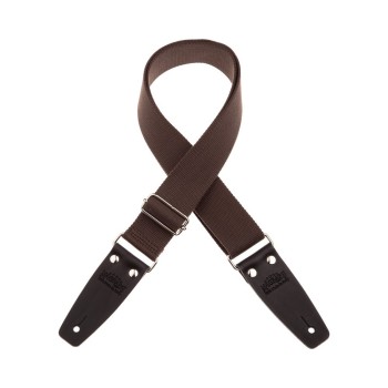 Stripe SC Entry Marrone 5 cm terminali Nero fibbia Argento - Magrabò Guitar Straps