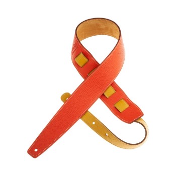 Holes HS Colors bicolore Arancio - Zafferano 6 cm - Magrabò Guitar Straps