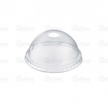 Coperchio dome con foro in Pet per bicchiere cc 575 - Bicchieri Trasparenti Cristal