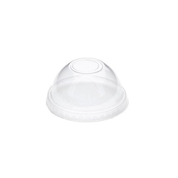 Coperchio dome con foro per bicchiere pet cc 200-250-300  - Bicchieri Trasparenti In Pet