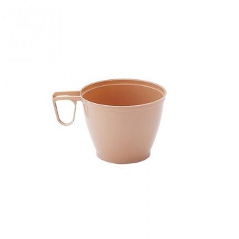 Tazza cappuccio beige in plastica con manico - Tazze Di Plastica