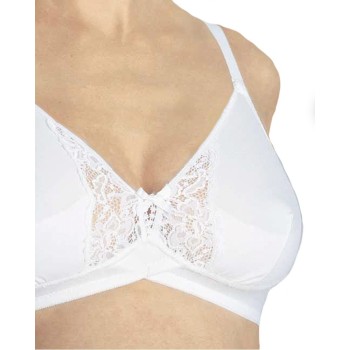 MYSANITY - Reggiseno Premaman in Cotone con Pizzo Coppa C 4 Bianco