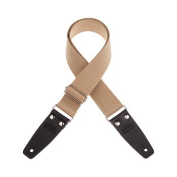 Stripe SC Entry Beige 5 cm terminali Nero fibbia Argento - Magrabò Guitar Straps