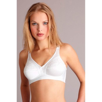 MYSANITY - Reggiseno in raso con pizzo coppa A 4 Bianco