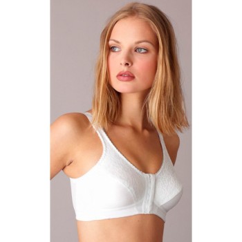 MYSANITY - Reggiseno in raso aperto davanti e dietro coppa A 3 Bianco