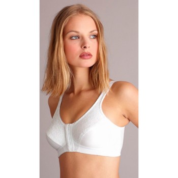 MYSANITY - Reggiseno in raso aperto davanti e dietro coppa B 4 Bianco