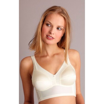 MYSANITY - Reggiseno in raso fascia alta coppa D 4 Panna