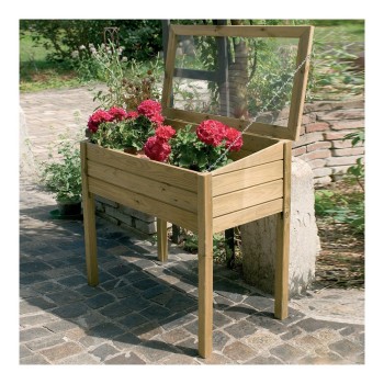 Semenzaio in legno Cocoon per giardino 100X50X82 Cm