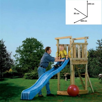 Gioco da Giardino in Legno con scivolo Happy4