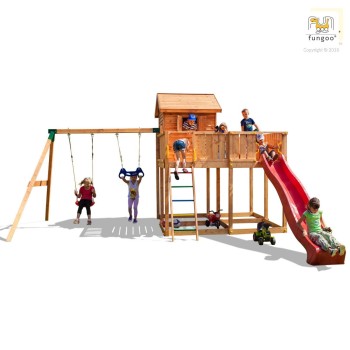 Parco giochi in legno Fungoo My SPACE XL Move