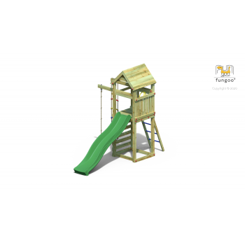 Fungoo Gaia TL Parco giochi in legno da giardino con scivolo