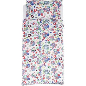 Completo Lenzuola Letto Singolo Desigual Blue Summer Colore Blu