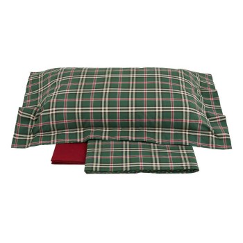 Completo Lenzuola Letto Singolo Randi Clan 30 Colore Verde E Rosso