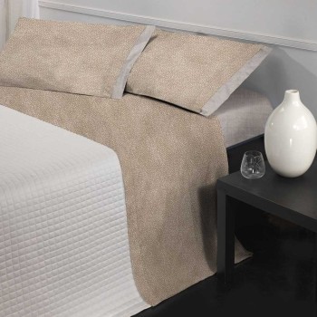 Completo Lenzuola Letto Piazza E Mezza Cavalieri Giusy 7341 Colore Marrone