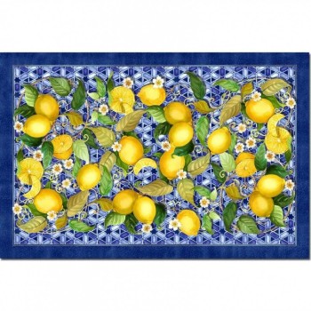 Tappetino Da Cucina Tessitura Toscana Sevillana Tiptap 52x80 Cm Blu