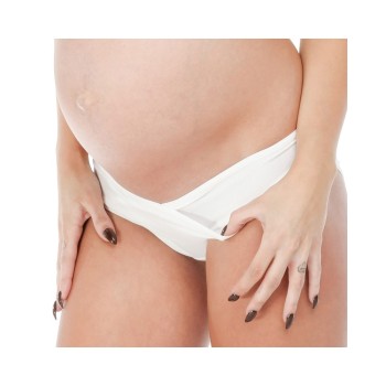 MYSANITY - Slip Gestante Incrociato Bamboo Bianco S