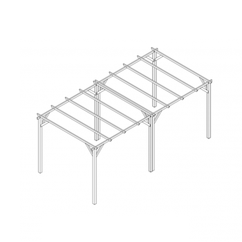 Pergola in legno 3x6 da...