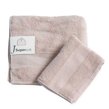 Coppia Asciugamani Viso + Ospite Andrea Home Jsupersoft Beige