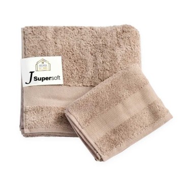 Coppia Asciugamani Viso + Ospite Andrea Home Jsupersoft Corda