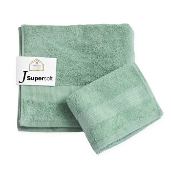 Coppia Asciugamani Viso + Ospite Andrea Home Jsupersoft Menta