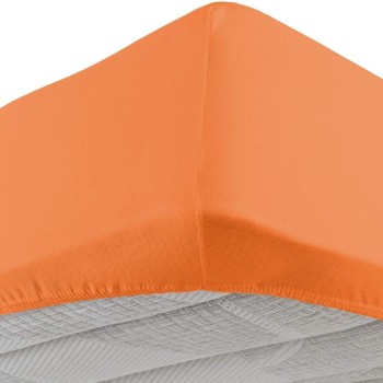 Lenzuolo Sotto Con Angoli Elastici Matrimoniale Vivacolor Daunenstep Arancio