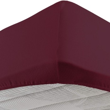 Lenzuolo Sotto Con Angoli Elastici Matrimoniale Vivacolor Daunenstep Bordeaux