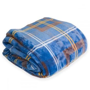 Plaid Effetto Cashmere Cm 170x210 Cavalieri Scottish Colore Blu