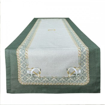 Runner Tovaglia Vis A Vis 50x150 Borbonese Foulard Colore Verde