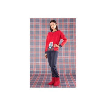 Pigiama Donna Maryplaid Taglia Xl - Colore Rosso 6m94799 Xl