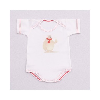 Moppet - Body neonato cotone orsetto lakie 0 12 Bianco