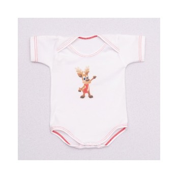 Moppet - Body neonato cotone renna trikie 0 12 Bianco